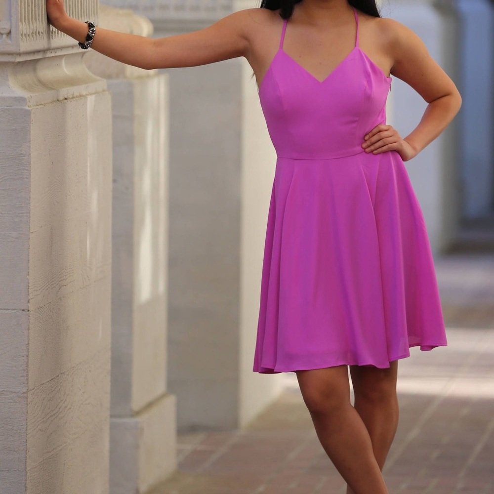 Express  Elegant Pink Sleeveless Dress